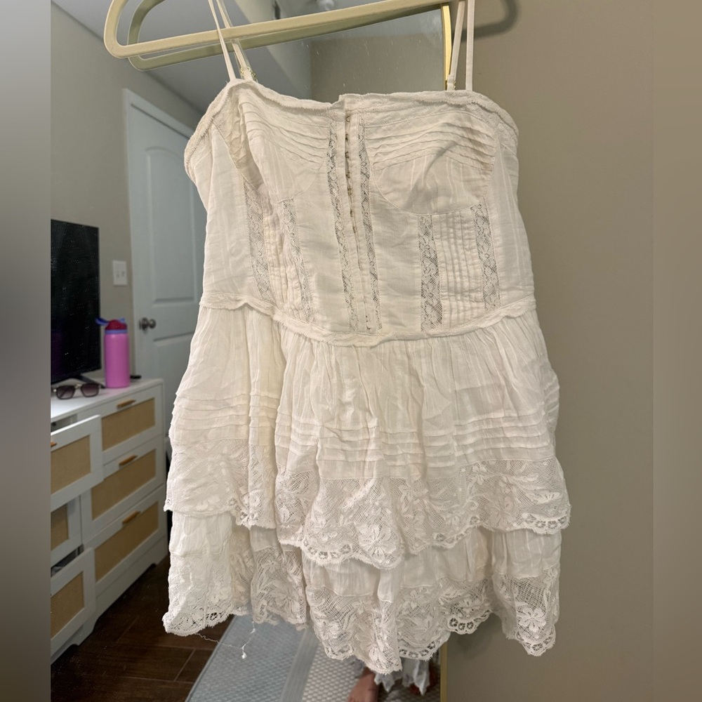 Love Shack Fancy Nerida Bustier Mini Dress